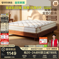 全友 家居白马王子·0胶水床垫1.8米x2米独立袋装弹簧乳胶护脊椰棕床垫