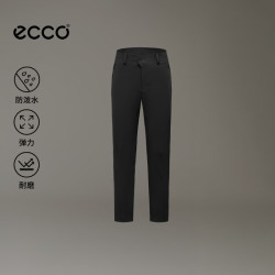 ecco 秋季新款防泼户外运动软壳长裤男 ES263P064M 黑色32(175/84A)