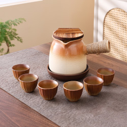 烤奶茶罐罐壶陶土围炉煮茶壶烤火炉子配件大容量可明火干烧