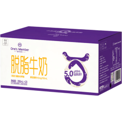 1号会员店 5.0蛋白脱脂牛奶 200ml*20盒