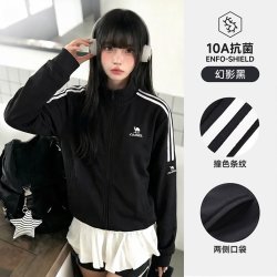 骆驼 运动外套女2026秋季新薄款黑色长袖开衫卫衣通勤休闲立领上衣