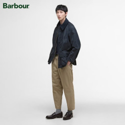Barbour 明星同款OS Peached Bedale男女同款宽松无蜡夹克  深蓝色 -xx70 L (40) 体重约140-160斤-宽松版型