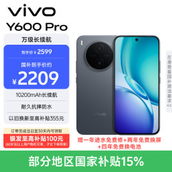 vivo Y600Pro 10200mAh蓝海电池 皓月黑 12GB+256GB 5G手机