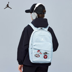 耐克 Jordan儿童双肩包大学生书包 NikeAJ可粘可撕DIY徽章背包电脑包