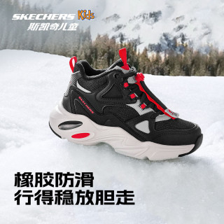 斯凯奇 405328L 加绒保暖 黑色 36 儿童中帮靴