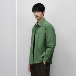 GXG 绿色翻领夹克GFX12101701