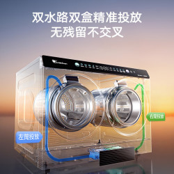 小天鹅 迷你小乌梅双筒分区洗衣机小三洗三烘 多筒