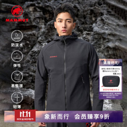猛犸象 Macun 2.0 防风防泼水软壳夹克 1011-02420 男款 黑色 XL