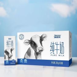 君乐宝 9月产君乐宝来思尔全脂纯牛奶206g*20盒营养儿童早餐纯奶