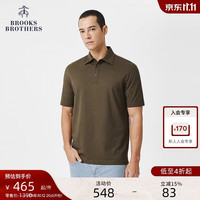 Brooks Brothers 3002 纯色刺绣logo Polo衫 深绿色 XL