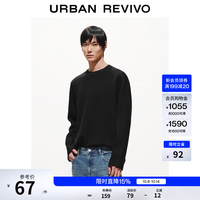 UR UMM460010 圆领卫衣 黑色 M