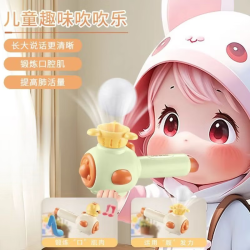 MPPMCK气球吹吹乐悬浮球喇叭百变三合一儿童玩具趣味训练口肌宝宝肺活量 [基础款]口哨+悬浮球-抹茶绿