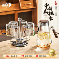 青苹果 玻璃杯带把手耐高温待客泡茶杯子牛奶杯家庭喝水杯家用水杯套装 玻璃杯2只装（颜色随机可备注）