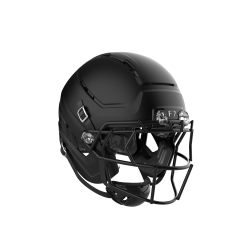 Schutt F7 AiR 足球头盔,弗吉尼亚理工大学五星头盔,中高中轻质足球头盔,大号,哑光黑色,F7X EGOP III 面罩