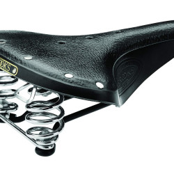 BROOKS ENGLAND B67 手工真皮自行车座垫 黑色弹簧减震 复古车座座鞍骑行配件