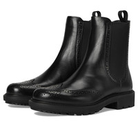 ECCO 爱步 女士 Olso Wingtip Double Gore 切尔西靴 黑色 6-6.5
