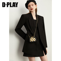 D·PLAY DPLAY新款高级黑色西装好看气质休闲时尚外套上衣女宽松2026秋季
