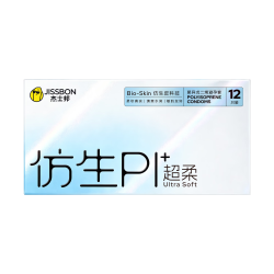 杰士邦 超薄仿生皮PI套 12只