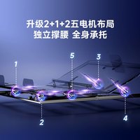 8H DE2pro 智能电动床 深空灰 1.8m床架+0压绵床垫25cm