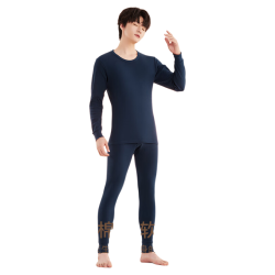 Hodo 男女士100%棉纯棉秋衣秋裤两件套 上衣+裤子