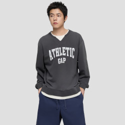 Gap 男女装秋季logo印花宽松圆领长袖卫衣休闲上衣866097