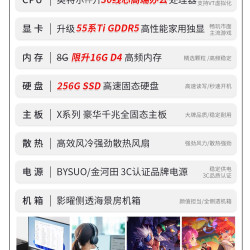 Cooyes 台式电脑主机4060独显5060高配电竞游戏家用办公直播设计剪辑全套一体组装整机
