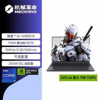 机械革命 极光X/极光系列 2025款/2026款酷睿 RTX5070旗舰款 高性能电竞游戏本 极光X i9-14900HX RTX5070 300Hz/ 灰色 办公大存储 16G+1T|多文件存储
