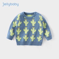 jellybaby 儿童毛衣男童女童冬季小童加厚婴儿冬装儿童秋冬针织衫宝宝打底衫