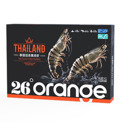 26°橙 泰国 黑虎虾 1kg*盒