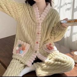 有只绵 法兰绒可外穿甜美居家服