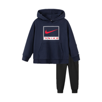 NIKE耐克 儿童连帽卫衣长裤套装 靛蓝色 150/72