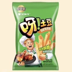 好丽友 经典牌子 呀 土豆 薯条 滋香烤鸡味 70g 好吃不贵