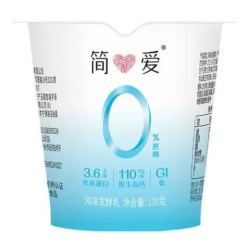 简爱 全新light系列0蔗糖酸奶高钙100g*6杯酸奶低温酸奶