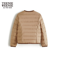 TEENIE WEENIE 轻薄无领绗缝短款羽绒服 棕色 S
