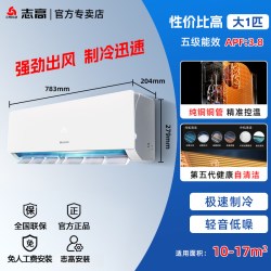 志高 空调1.5匹大1匹2匹挂机单冷一级能效家用冷暖旗舰