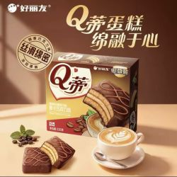 好丽友 糕点爱好者 Q蒂蛋糕 榛子巧克力味 12枚 336g 量大实惠