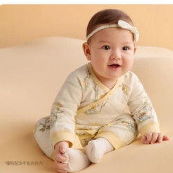 全棉时代 连体服夹棉连体衣哈衣宝宝棉衣