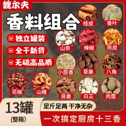 魏尔夫 十三香大料八角桂皮香叶花椒组合装香料大全家用调料套装13罐