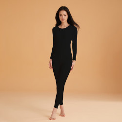 FOURDATRY 新款蛋白养肤女士保暖内衣套装秋冬柔软奢暖情侣圆领打底秋衣秋裤