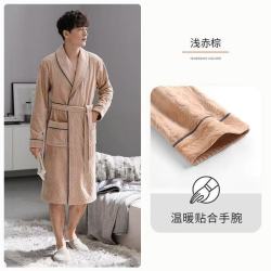 FOURDATRY 轻奢睡衣女冬季珊瑚绒加厚加绒保暖女式秋冬法兰绒大码冬天家居服