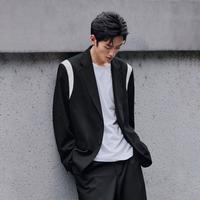 国家补贴：太平鸟 男装春秋款西装休闲肩部撞色西服便西外套男士