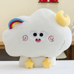 Ghiaccio 云朵太阳花抱枕毛绒玩具 白色云朵 50CM