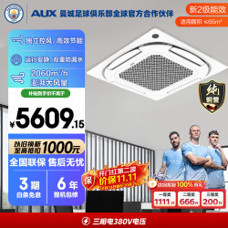 奥克斯 中央空调 5匹变频单冷天花机二级能效 双排铜管 办公室商用空调KF-120QW/BPR3QCBS(B2)