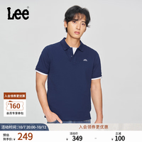 Lee 26新品标准版翻领刺绣Logo短袖polo衫