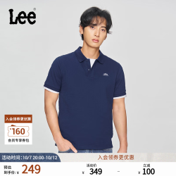 Lee 26新品标准版翻领刺绣Logo短袖polo衫