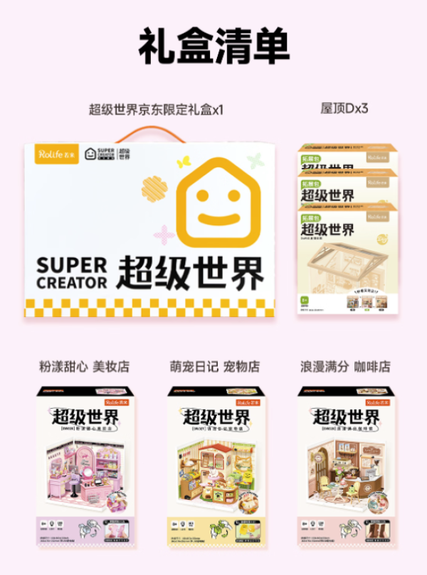 若来 超级世界 悦己礼盒(商业系列)diy小屋积木拼装