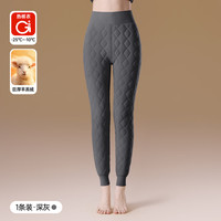 FOURDATRY 羊毛填充保暖裤女士内穿加绒加厚女裤高腰显瘦修身御寒打底裤毛裤