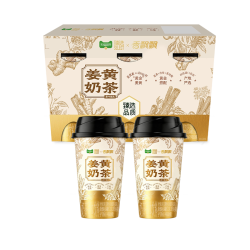 香飘飘 猫超臻选原叶现泡黄金姜黄奶茶饮料香飘飘黄金奶冲饮热饮3杯