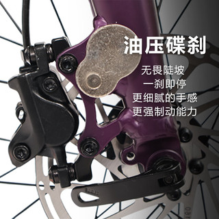 DONK F9折叠车 铝合金禧玛诺7速油压碟刹 蜜桃乌龙粉