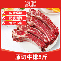 海赋 19.4元一斤   海赋阿根廷原切牛肋排净重5斤 肉含量45%以上 带脊骨烤炖煮-源头直发